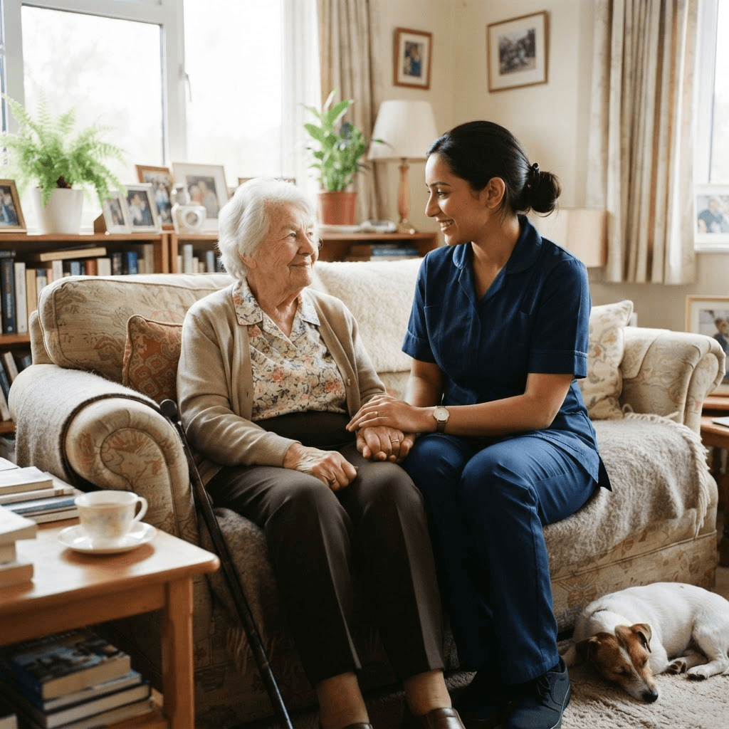 EzzieDaisy Care Services worker providing compassionate support